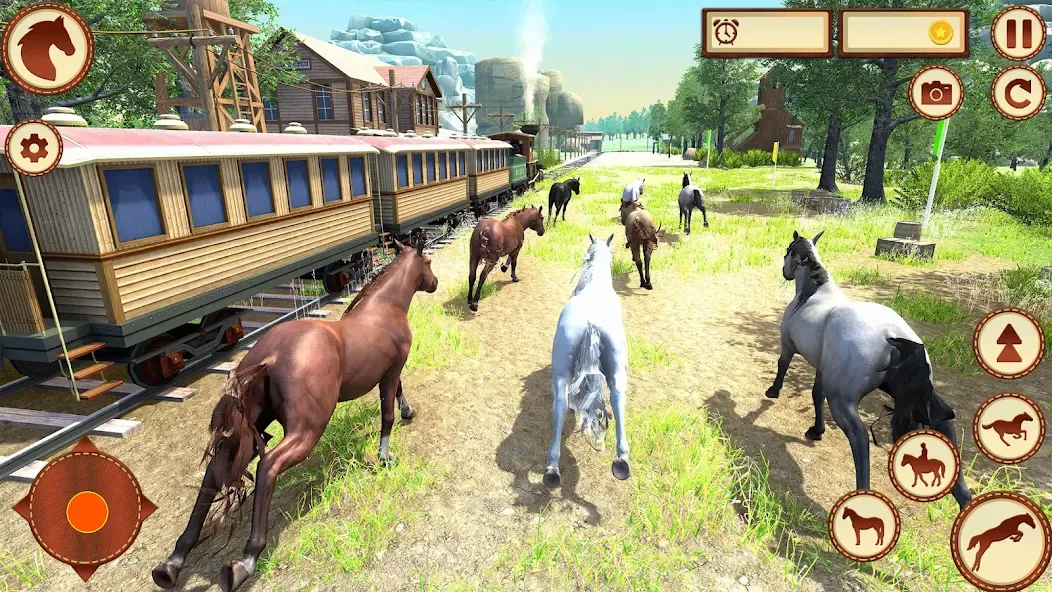 Virtual Wild Horse Family Sim (Виртуальное семейство диких лошадей)  [МОД Бесконечные деньги] Screenshot 3