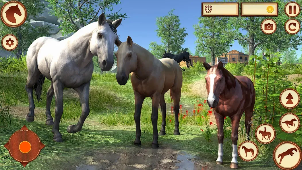 Virtual Wild Horse Family Sim (Виртуальное семейство диких лошадей)  [МОД Бесконечные деньги] Screenshot 5