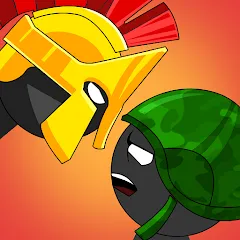 Скачать взломанную Stickman History Battle (Стикмен История Битва)  [МОД Mega Pack] - полная версия apk на Андроид