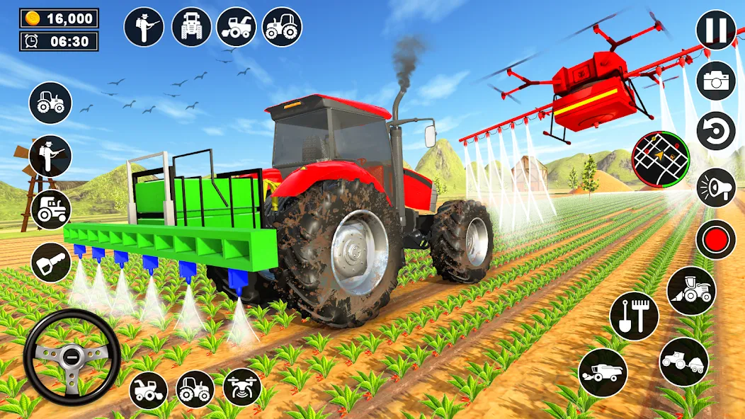 Real Tractor Driving Simulator (Реальный симулятор вождения трактора)  [МОД Меню] Screenshot 4