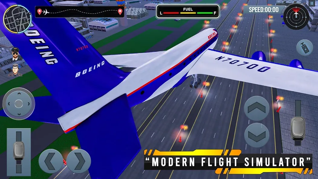 Airplane Simulator Plane Games  [МОД Бесконечные монеты] Screenshot 3