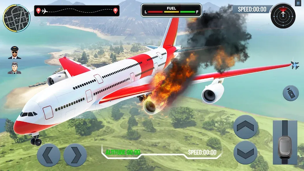 Airplane Simulator Plane Games  [МОД Бесконечные монеты] Screenshot 4