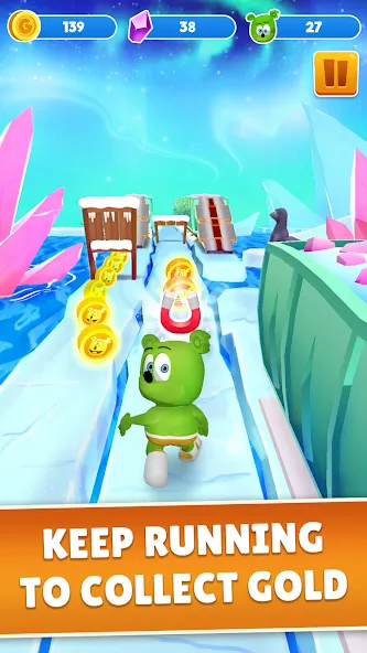 Gummy Bear Run: Running Games (Гамми Бер Ран)  [МОД Menu] Screenshot 2