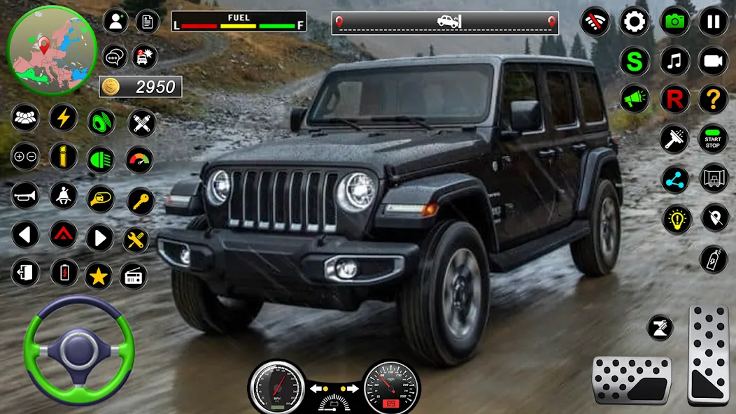 Jeep Driving Simulator offRoad (Джип Драйвинг Симулятор вне дороги)  [МОД Unlimited Money] Screenshot 1