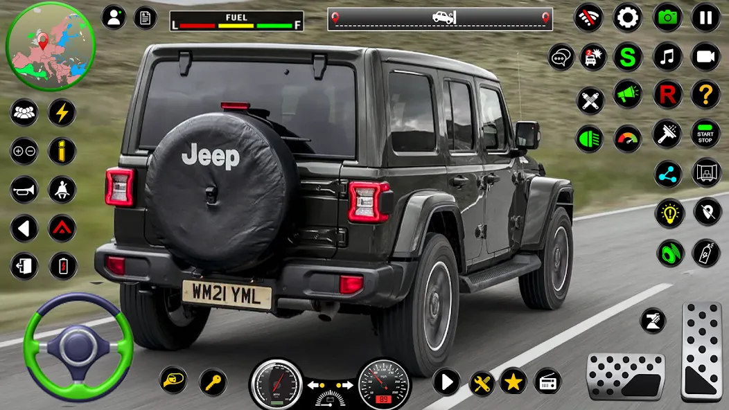 Jeep Driving Simulator offRoad (Джип Драйвинг Симулятор вне дороги)  [МОД Unlimited Money] Screenshot 3