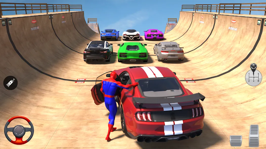 Superhero Car: Mega Ramp Games (Рамп Кар Гейм)  [МОД Бесконечные монеты] Screenshot 3