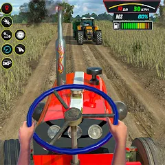 Скачать взлом Farming Tractor Game Simulator (Фарминг Трактор Игра Симулятор)  [МОД Бесконечные монеты] - последняя версия apk на Андроид