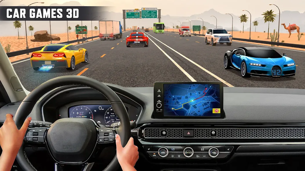 Real Highway Car Racing Games  [МОД Меню] Screenshot 4