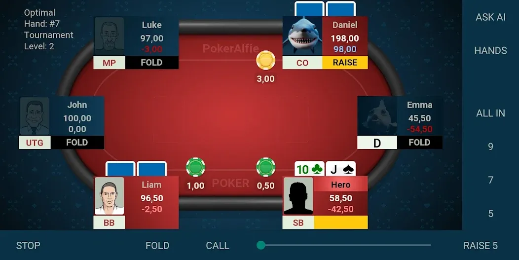 Offline Poker AI - PokerAlfie (Оффлайн Покер ИИ)  [МОД Unlocked] Screenshot 3