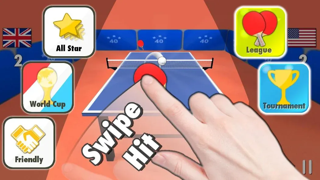 Table Tennis 3D  [МОД Menu] Screenshot 1