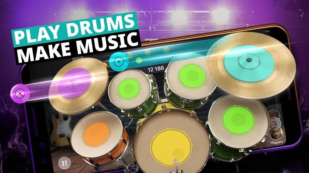 Drum Kit Music Games Simulator  [МОД Много монет] Screenshot 1