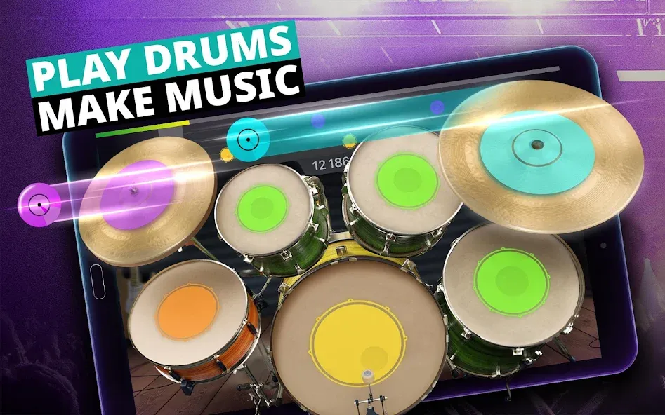 Drum Kit Music Games Simulator  [МОД Много монет] Screenshot 5