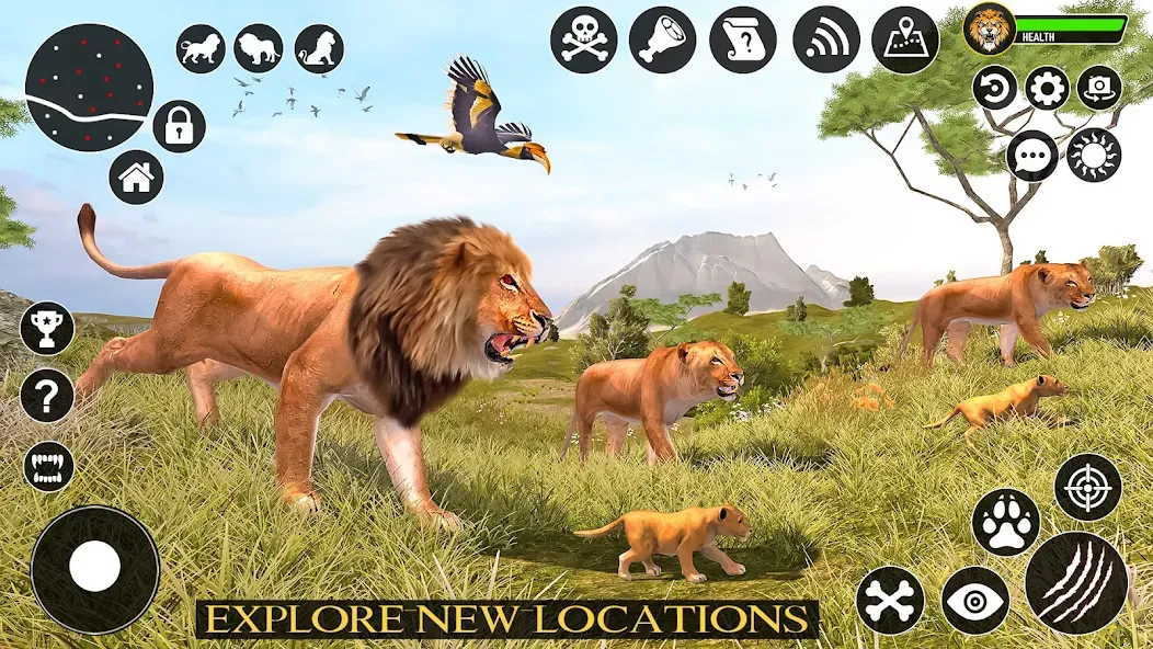 Ultimate Lion Simulator Game (Лайон Симулятор)  [МОД Бесконечные монеты] Screenshot 2