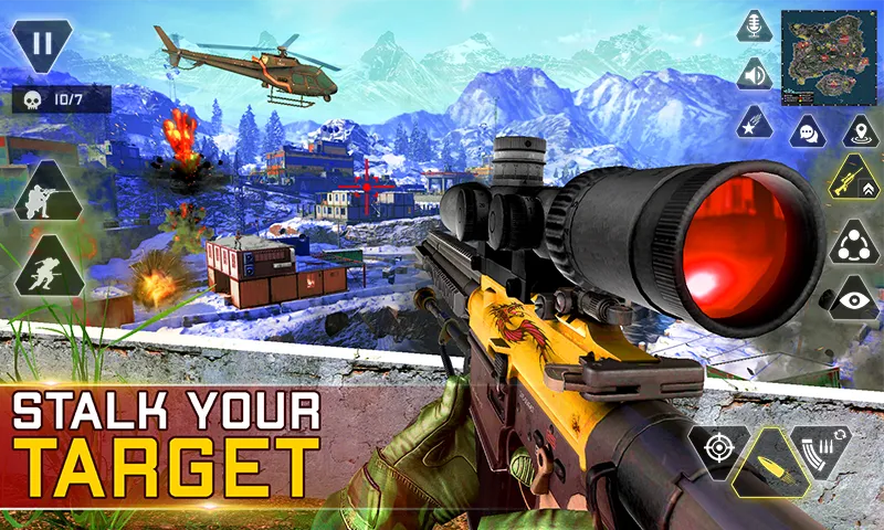 Sniper Gun Shooting game (ИГИ Снайпер Оружие Стрелялки Игры)  [МОД Меню] Screenshot 2