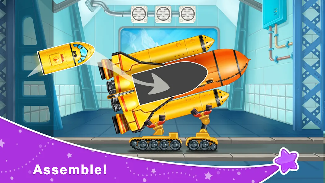 Rocket 4 space games Spaceship  [МОД Unlocked] Screenshot 1