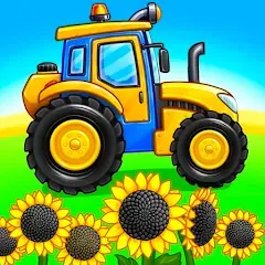 Скачать взлом Tractor, car: kids farm games  [МОД Mega Pack] - стабильная версия apk на Андроид