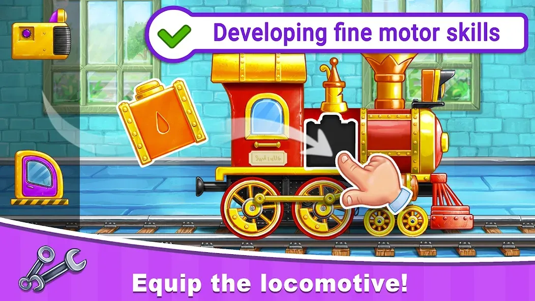 Train Games for Kids: station  [МОД Меню] Screenshot 1