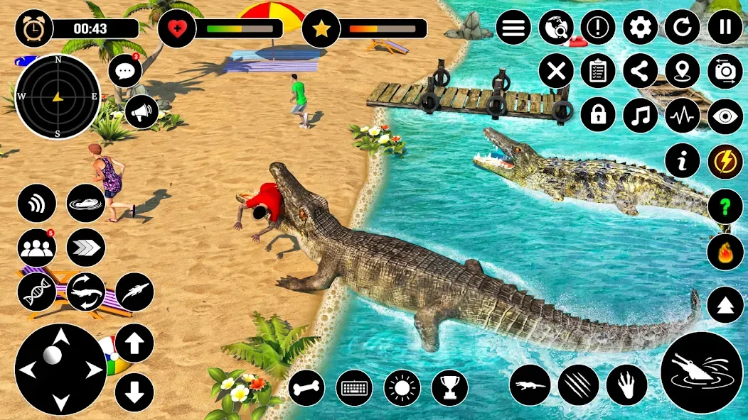 Animal Crocodile Attack Sim (Энимал Крокодайл Аттак Сим)  [МОД Много монет] Screenshot 3