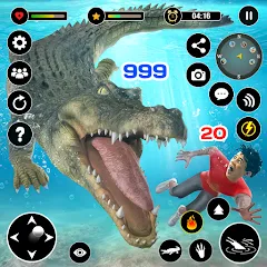 Взломанная Animal Crocodile Attack Sim (Энимал Крокодайл Аттак Сим)  [МОД Много монет] - стабильная версия apk на Андроид