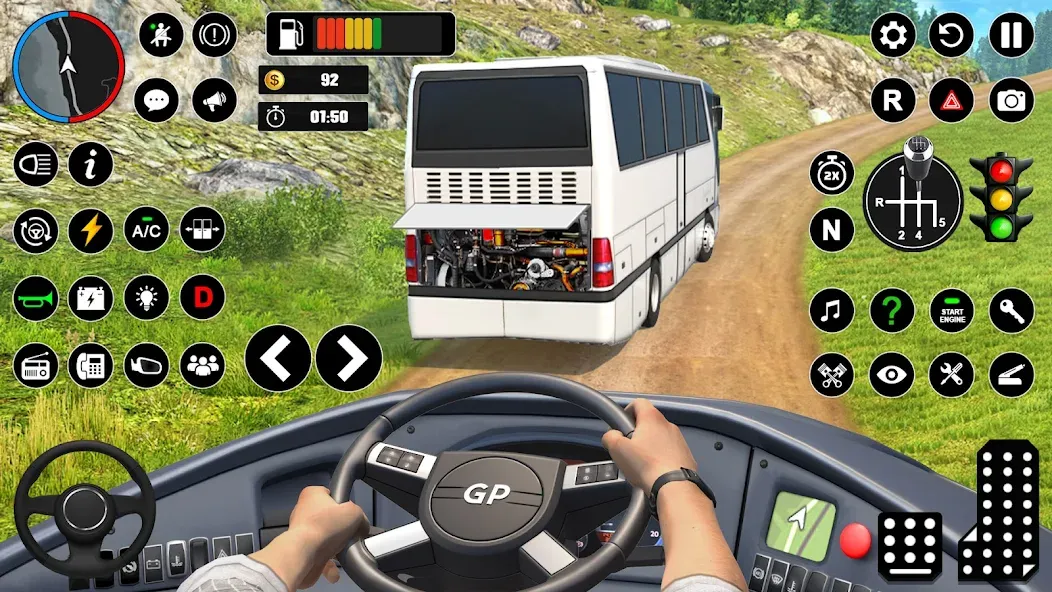 Offroad Bus Simulator Bus Game (Оффроуд Автобус Симулятор Игра)  [МОД Много денег] Screenshot 3