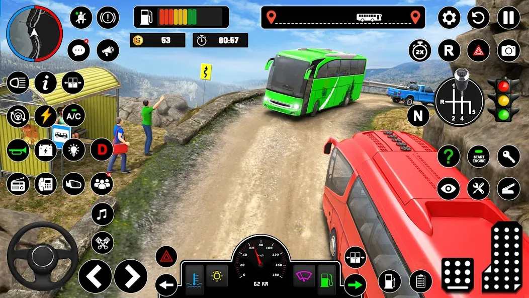 Offroad Bus Simulator Bus Game (Оффроуд Автобус Симулятор Игра)  [МОД Много денег] Screenshot 4