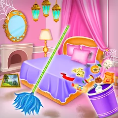 Взломанная Princess house cleaning advent  [МОД Mega Pack] - стабильная версия apk на Андроид