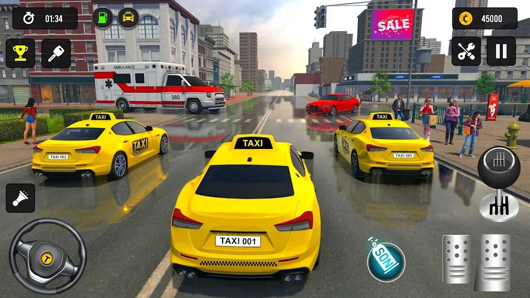 Taxi Simulator 3d Taxi Driver  [МОД Много денег] Screenshot 4