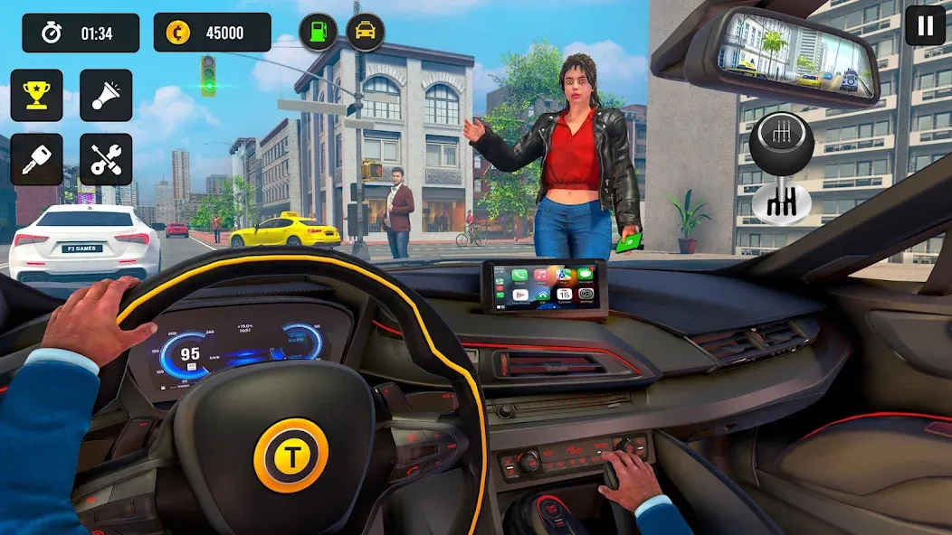 Taxi Simulator 3d Taxi Driver  [МОД Много денег] Screenshot 5