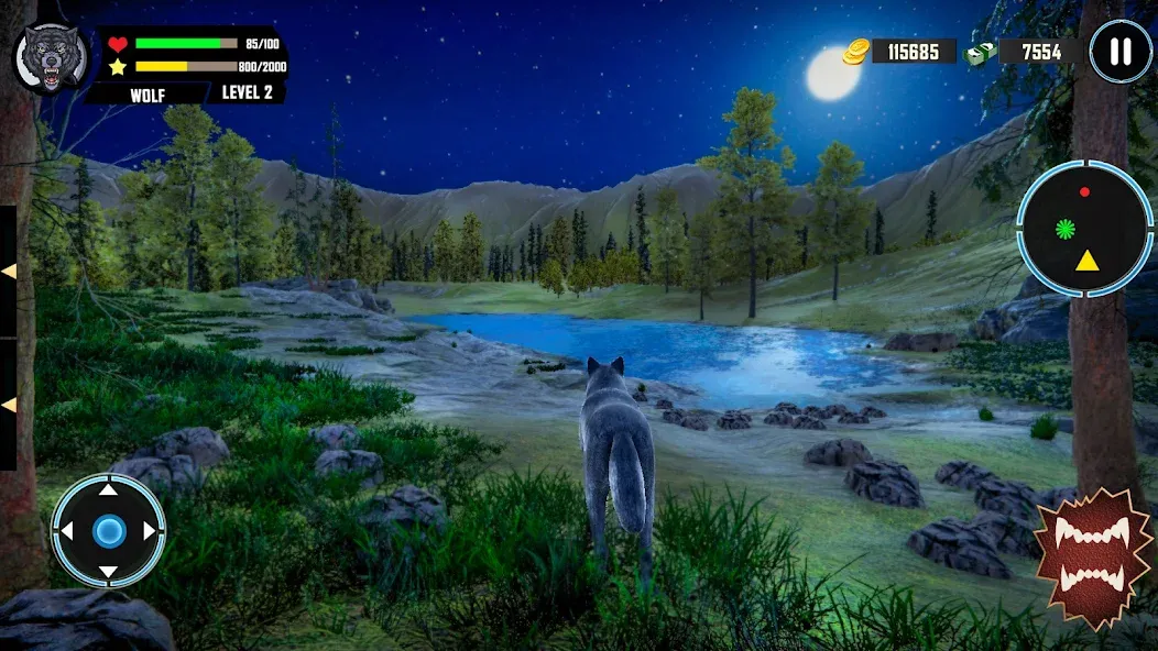 Wild Wolf Simulator Games  [МОД Много денег] Screenshot 4