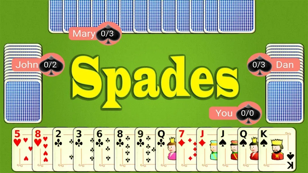 Spades Mobile  [МОД Бесконечные деньги] Screenshot 1