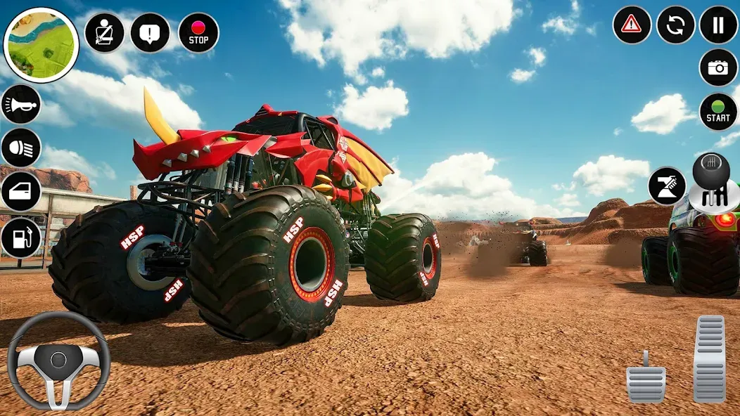 Extreme Monster Truck Game 3D (Монстр Трак Экстремальные Игры)  [МОД Mega Pack] Screenshot 2