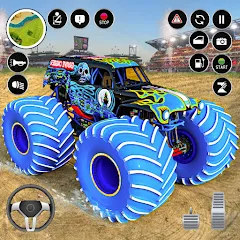 Скачать взломанную Extreme Monster Truck Game 3D (Монстр Трак Экстремальные Игры)  [МОД Mega Pack] - стабильная версия apk на Андроид