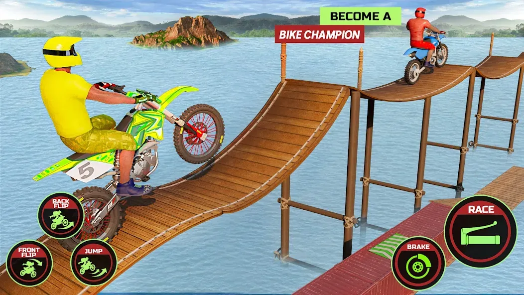 Motor Bike Stunt Racing Games (Мотор Байк Стант Гонки Игры)  [МОД Unlimited Money] Screenshot 1