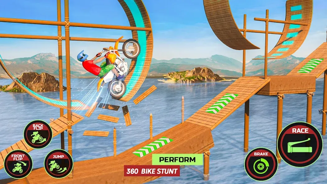 Motor Bike Stunt Racing Games (Мотор Байк Стант Гонки Игры)  [МОД Unlimited Money] Screenshot 2