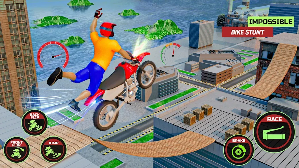 Motor Bike Stunt Racing Games (Мотор Байк Стант Гонки Игры)  [МОД Unlimited Money] Screenshot 3