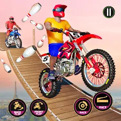 Взлом Motor Bike Stunt Racing Games (Мотор Байк Стант Гонки Игры)  [МОД Unlimited Money] - полная версия apk на Андроид