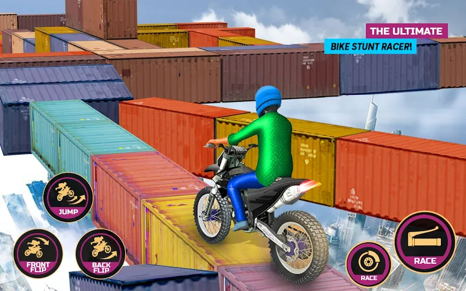 Racing Bike Stunt Games Master (Гонки на мотоциклах Мастер игр в трюки)  [МОД Много денег] Screenshot 5