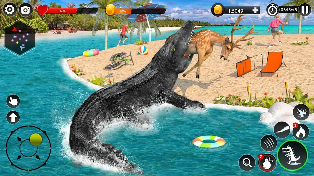 Hungry Animal Crocodile Games  [МОД Меню] Screenshot 2