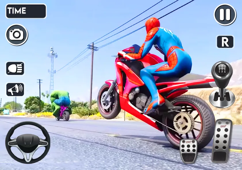 Spider Bike Stunt 3D Mega Ramp  [МОД Бесконечные деньги] Screenshot 1