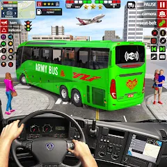 Взломанная US Military Coach Simulator 3D  [МОД Много монет] - стабильная версия apk на Андроид