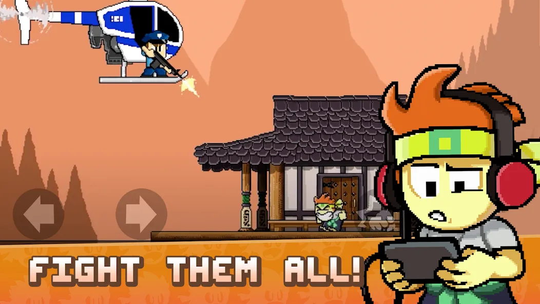 Dan the Man: Action Platformer (Дэн зе Мэн)  [МОД Unlocked] Screenshot 1