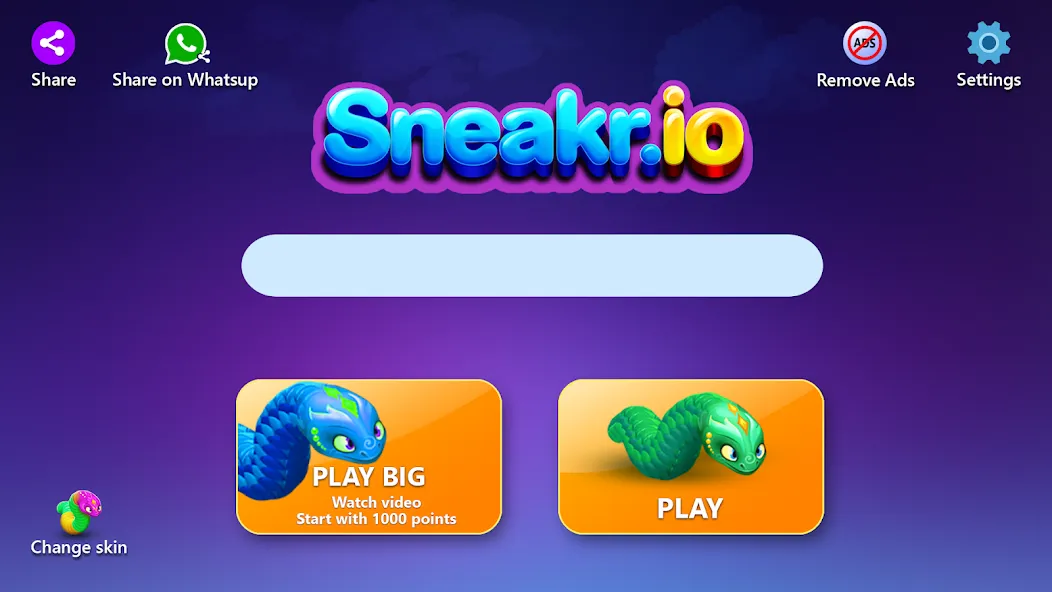 Sneak.io - Snake Game  [МОД Меню] Screenshot 5