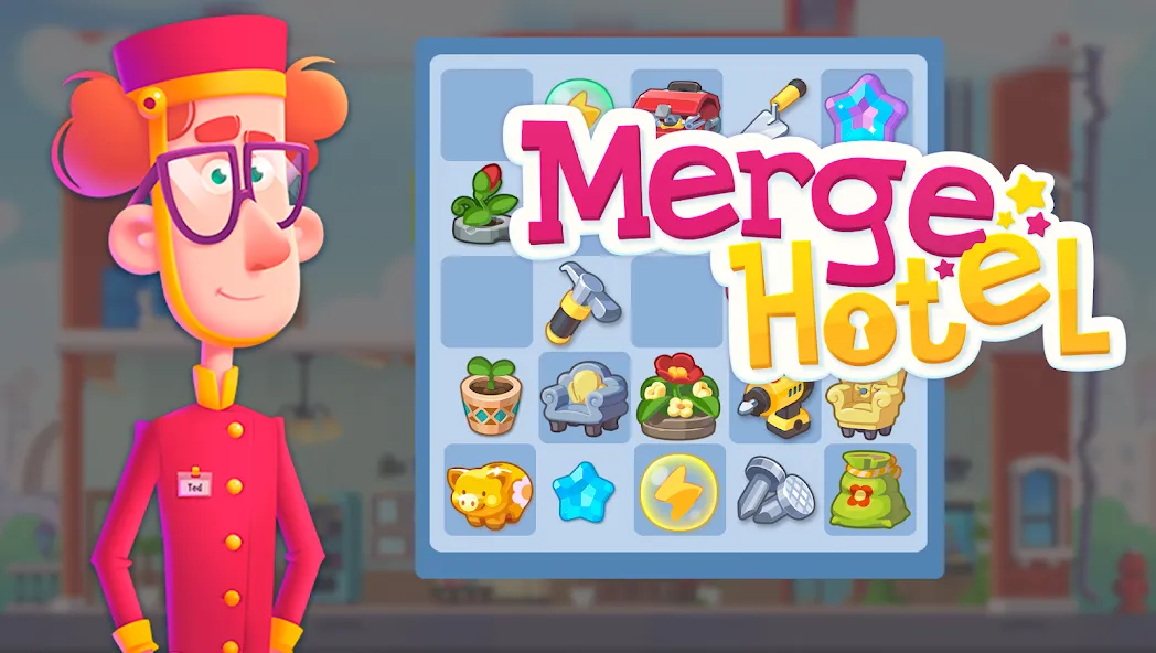 Merge Hotel: Family Story Game (Мердж Отель)  [МОД Unlimited Money] Screenshot 1