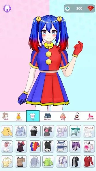 Anime Dress Up and Makeup Game  [МОД Бесконечные монеты] Screenshot 1