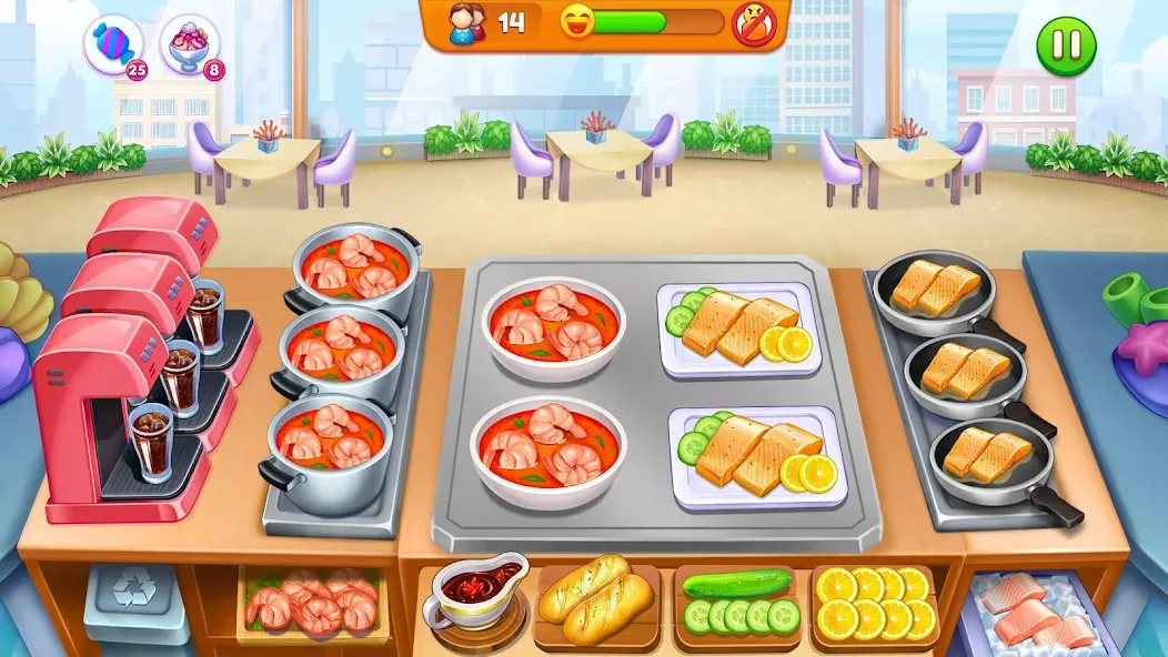 Cooking Restaurant Food Games  [МОД Бесконечные деньги] Screenshot 1