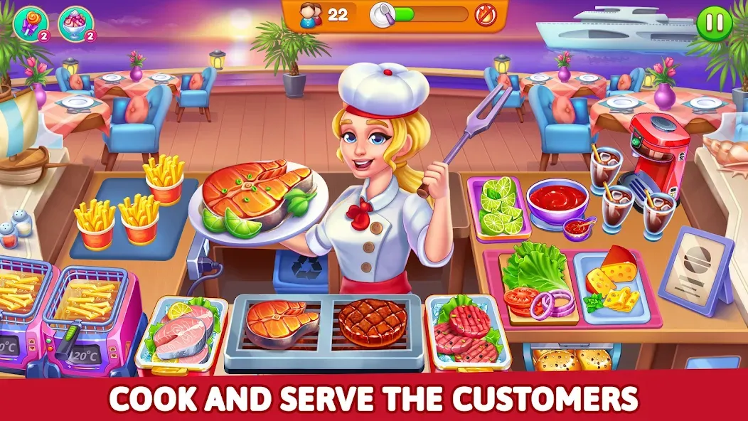 Cooking Restaurant Food Games  [МОД Бесконечные деньги] Screenshot 3