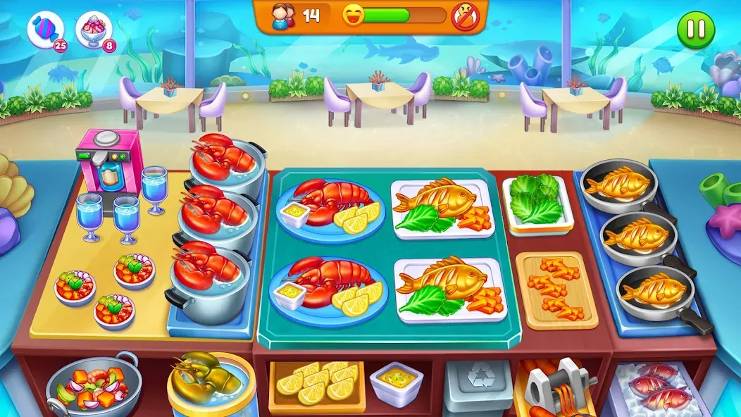 Cooking Restaurant Food Games  [МОД Бесконечные деньги] Screenshot 4