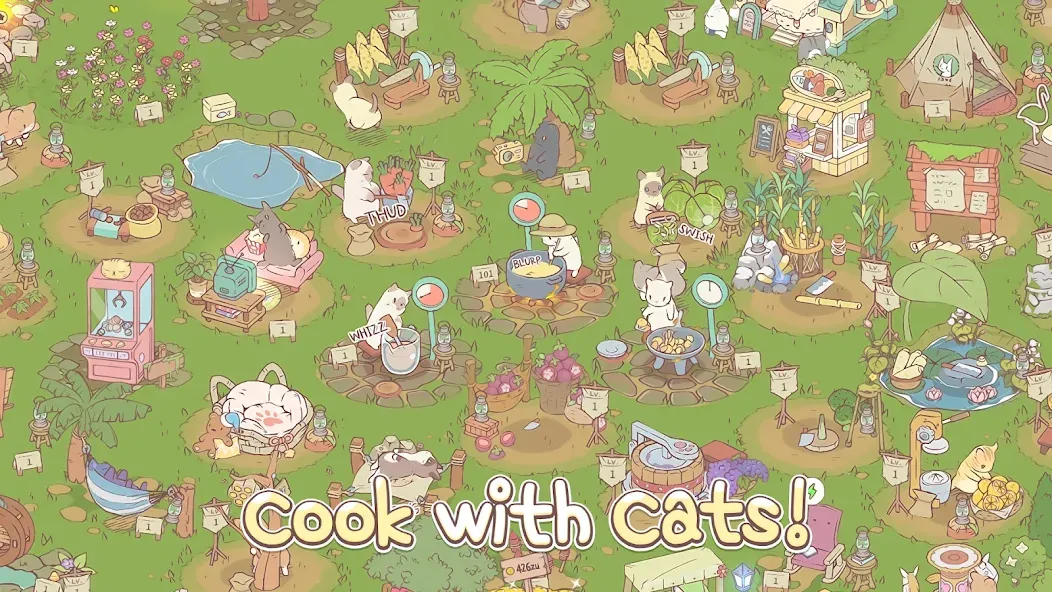 Cats & Soup - Cute Cat Game  [МОД Все открыто] Screenshot 2