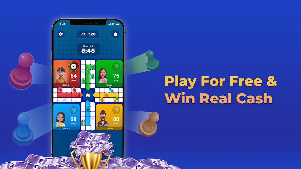 Play Ludo Game Online Win Cash (Людо)  [МОД Unlocked] Screenshot 1