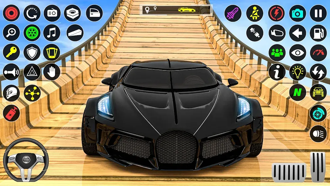 GT Car Stunt Race: Mega Ramps (Джи Ти Кар Стант Рейс)  [МОД Menu] Screenshot 3